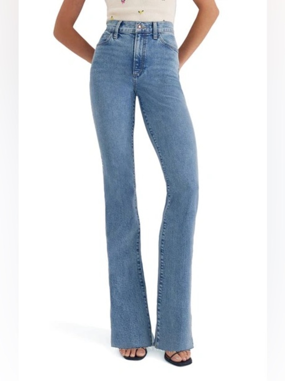 Favorite Daughter High-Rise Medium Blue Bootcut Jeans